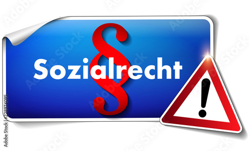 Aufkleber Sozialrecht 3d button