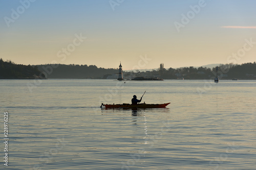 Photography Kayaker is enjoying a wonderful sunny day