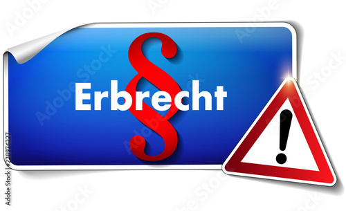 Aufkleber Erbrecht 3D button