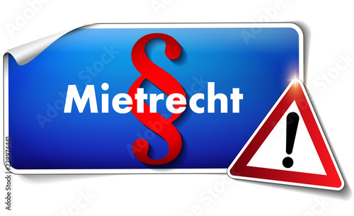 Aufkleber Mietrecht, 3d button
