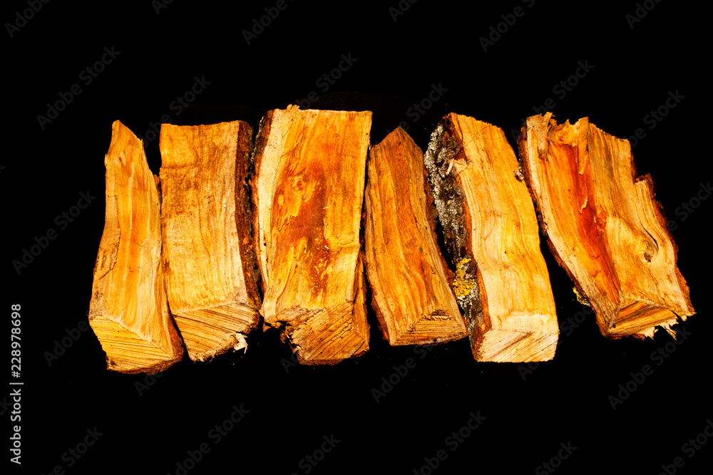 firewood isolated on black background firewood isolated on black background
