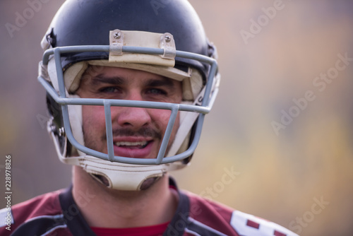 portrait of A young American football player © .shock