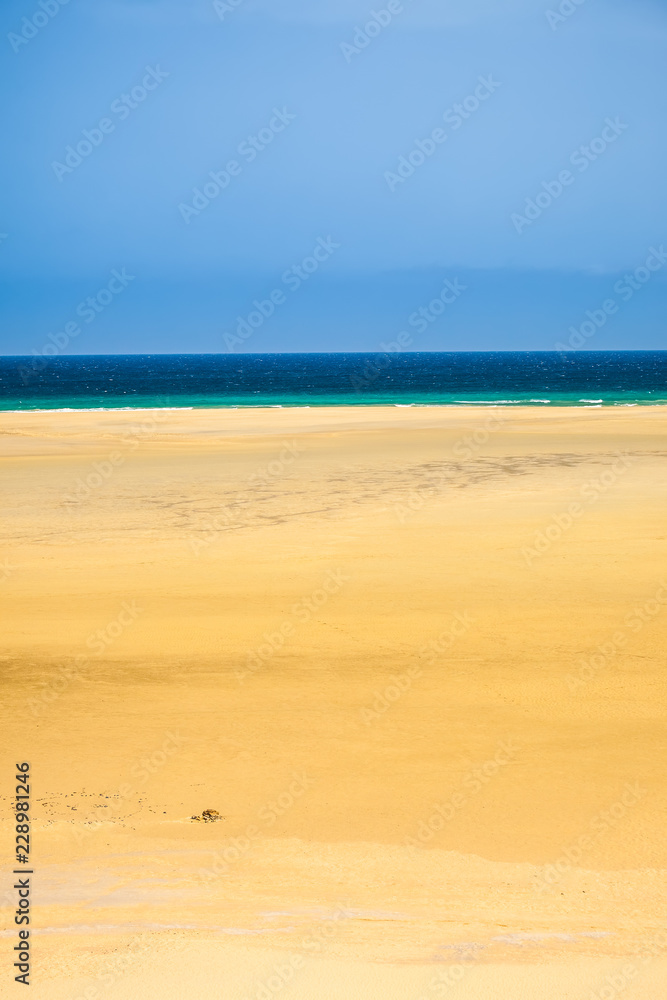 Natural beach on Fuerteventura island, Canary Natural beach on Fuerteventura island, Canary