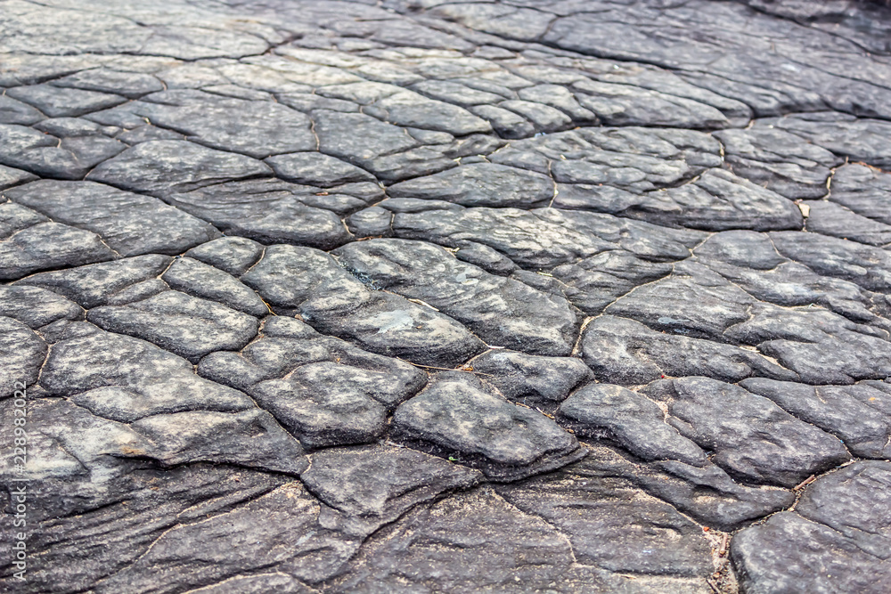 The mountain top texture at Phu Foi Lom, Udon Thani Provice, Thailand resembling elephant skin.