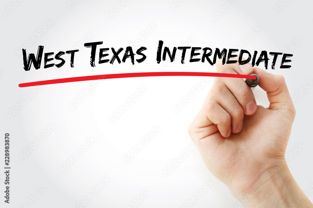 Fototapeta premium WTI - West Texas Intermediate acronym, business concept background