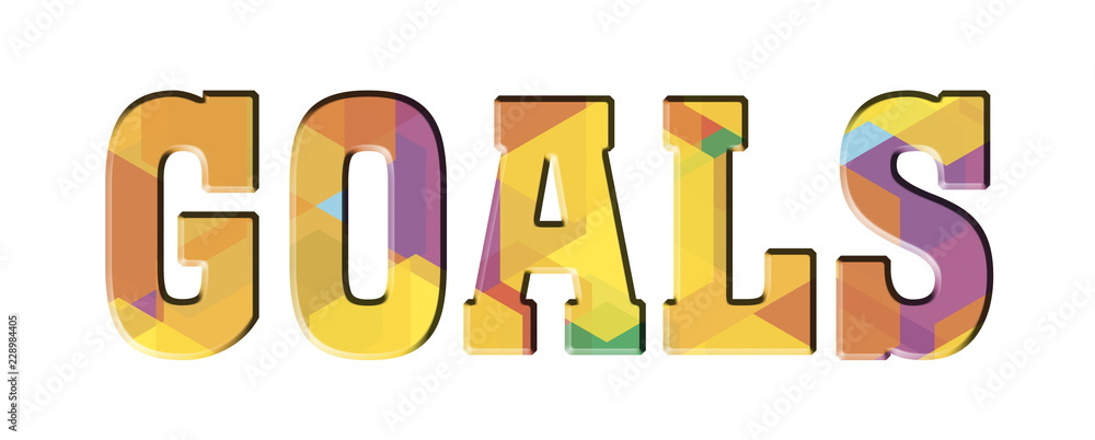 GOALS Multicolor letters banner GOALS Multicolor letters banner