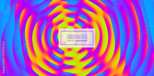 3D wavy background with ripple effect. Abstract vector illustration. Design template. Modern pattern.