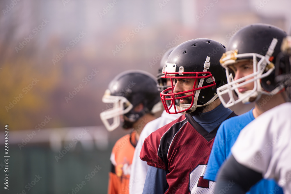 portrait of young american football team portrait of young american football team