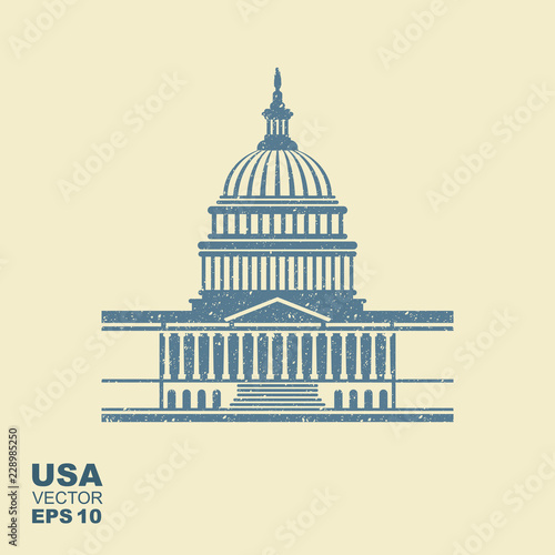 United States Capitol building icon in Washington DC