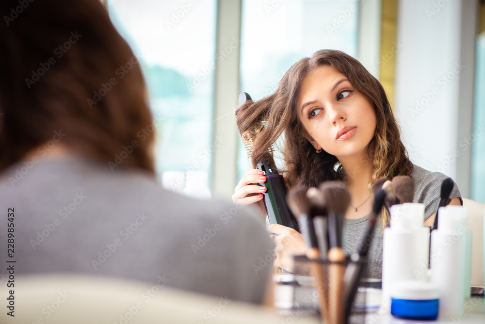 Young woman in the beauty salon