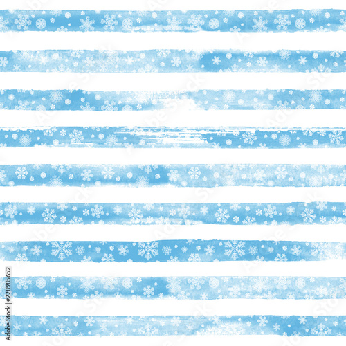 Winter watercolor hand draw...