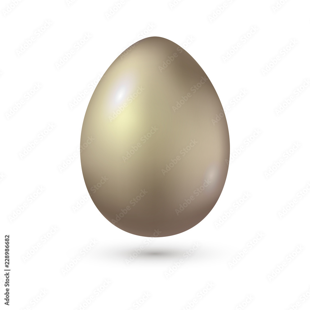 Realistic silver egg isolated on white. Vector illustration. Easter Design. Realistic silver egg isolated on white. Vector illustration. Easter Design.
