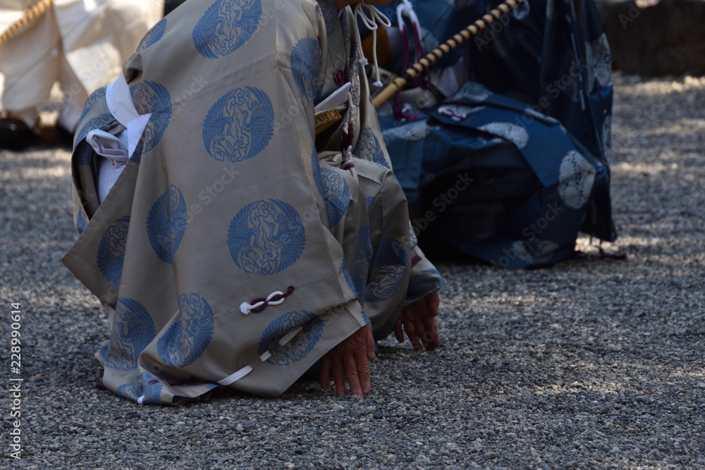 Naklejka premium 直垂姿