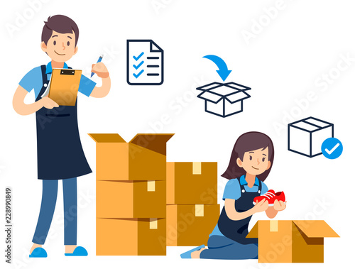 Packing goods for delivery to customer.  The beginning of being a merchant and small Business Owner.