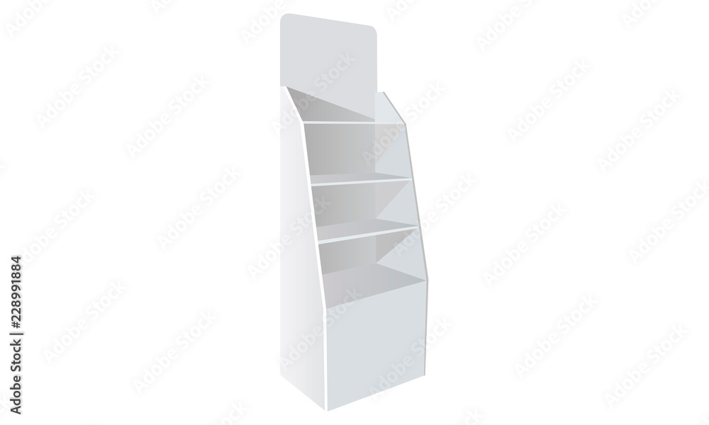 Showcase With Empty Shelves Vector Showcase With Empty Shelves Vector