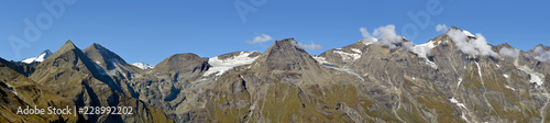 Bergpanorama von Großglockner Hochalpenstraße auf Hohe Tauern