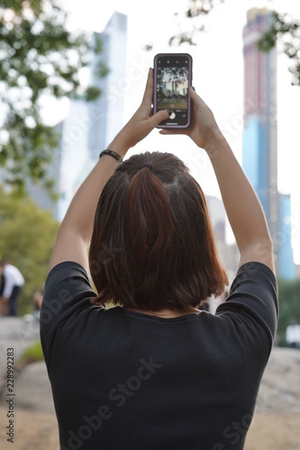 young girl with a camera