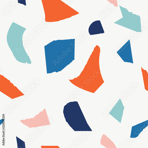 Trendy vector seamless pattern with abstract forms.