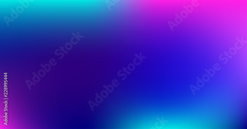 Purple Blue Gradient Vibrant Dreamy Vector Background. Sunrise, Sunset, Sky, Water Color Overlay Neon Design Element. Luxury Trendy Holograph Defocused Texture. Digital Funky Cool Tech Gradient Paper.