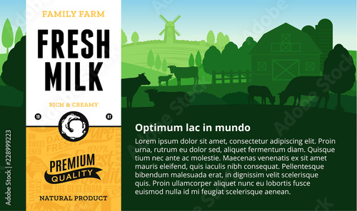 Vector milk illustration
