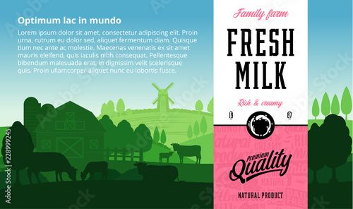 Vector milk illustration