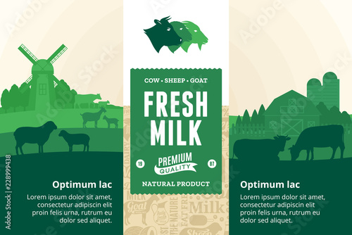Vector milk illustration