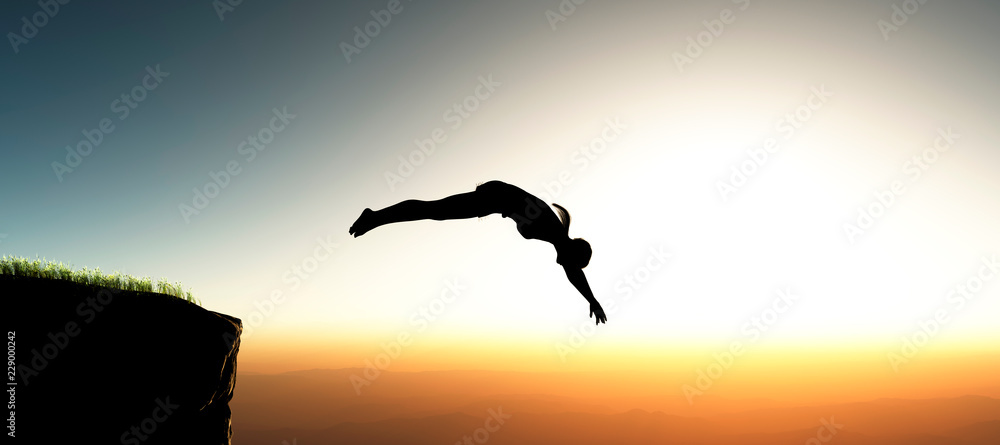 Fotografie woman jumping