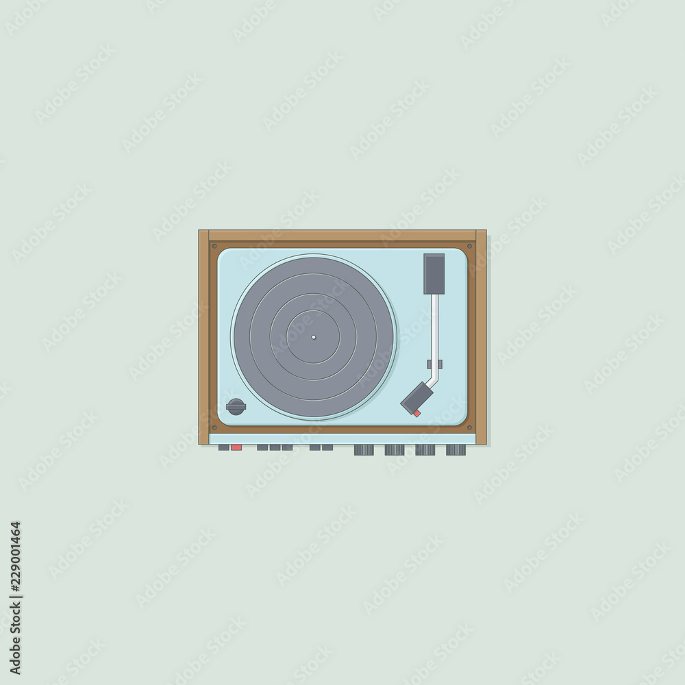 Turntable vector illustration Turntable vector illustration