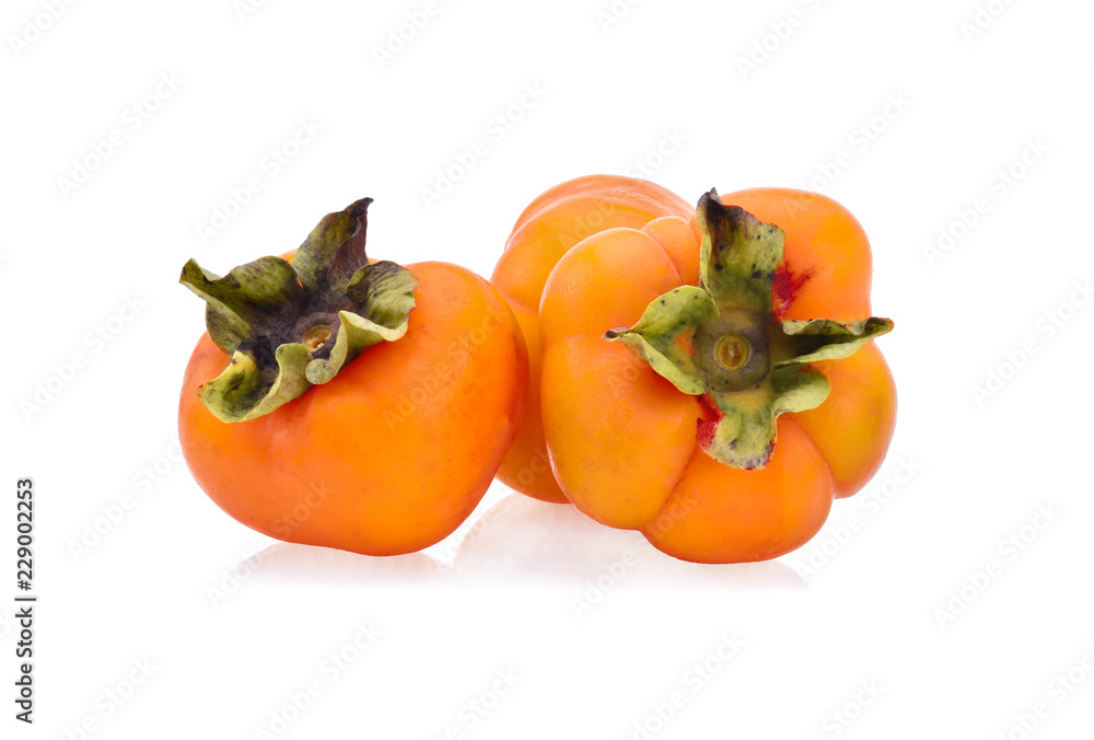 Persimmon fruit isolated on white background Persimmon fruit isolated on white background