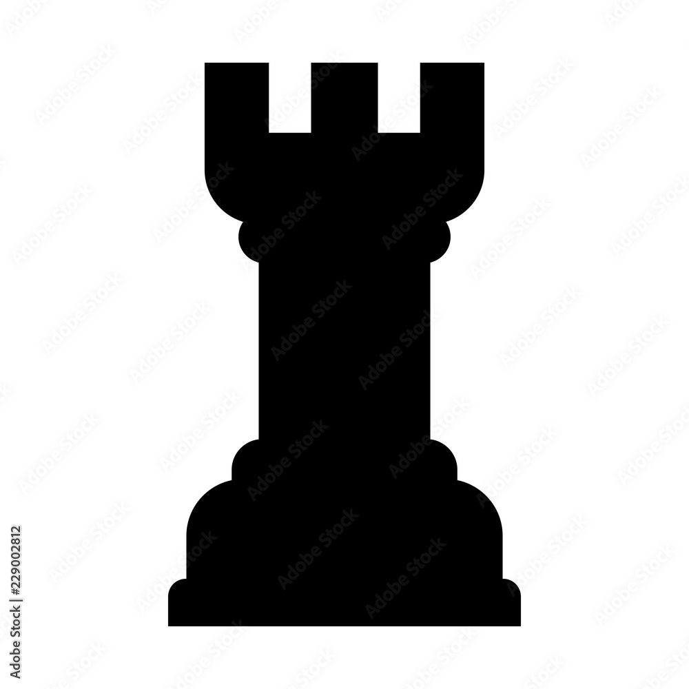 Rook Chess Piece Icon Stock Illustration - Download Image Now - Rook - Chess  Piece, Tower, Black Color - iStock