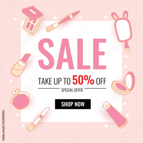 Sale banner design.Vector illustration