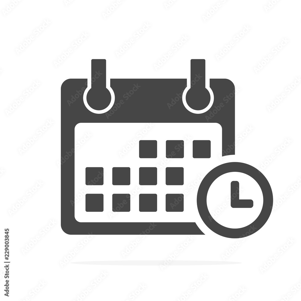 Flat calendar Icon. Calendar on the wall. Vector illustration. Flat calendar Icon. Calendar on the wall. Vector illustration.