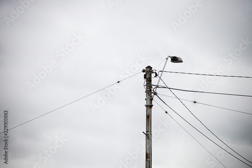 Street Light During An Overcast Day