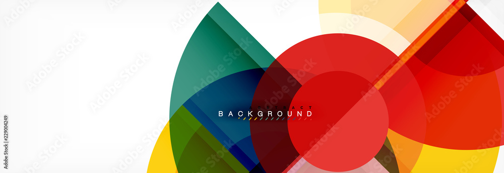 Abstract background - multicolored circles, trendy minimal geometric design Abstract background - multicolored circles, trendy minimal geometric design