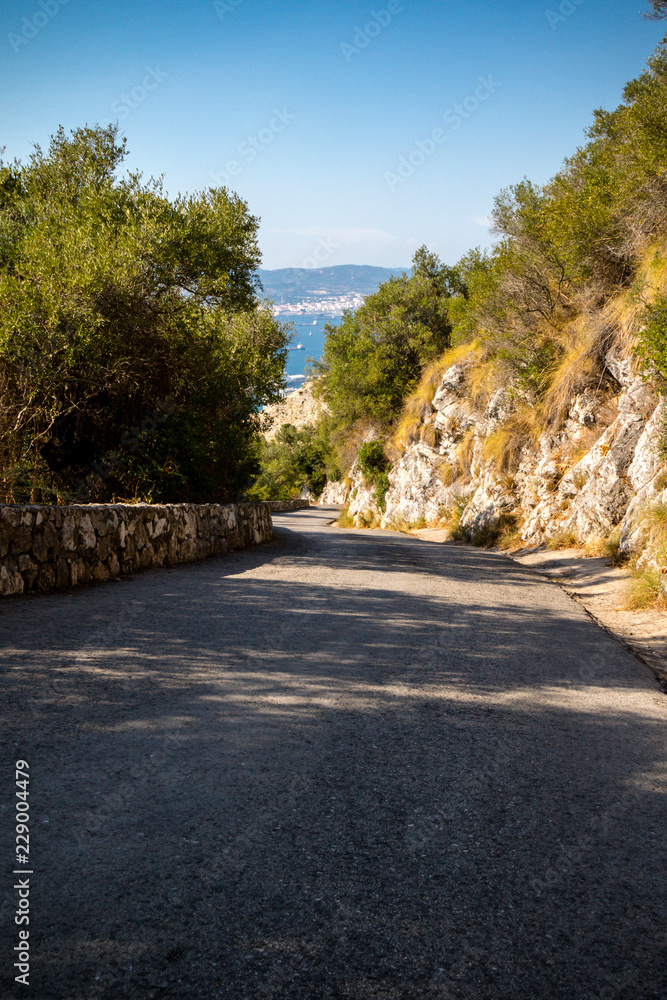 A road on the Rock of Gibraltar