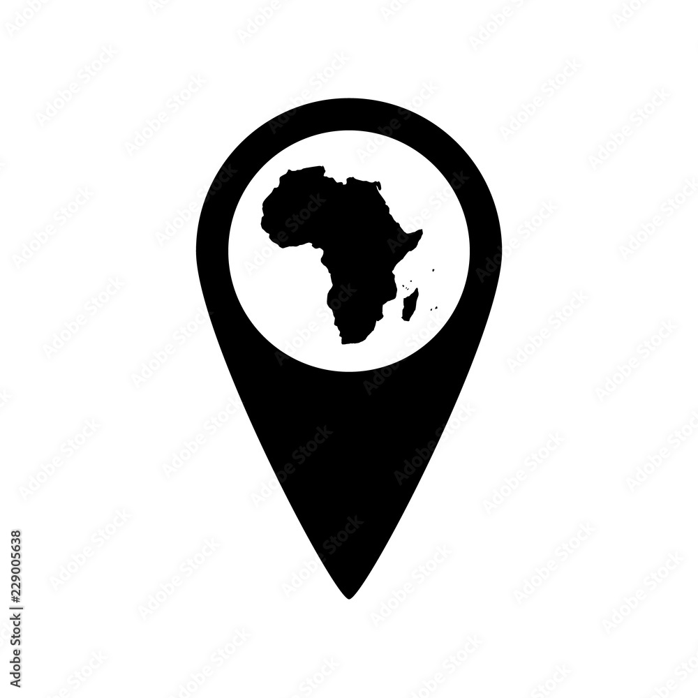 Africa icon, logo on white background Africa icon, logo on white background