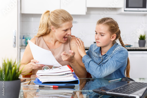 Mother dissatisfied with poor in studies of daughter