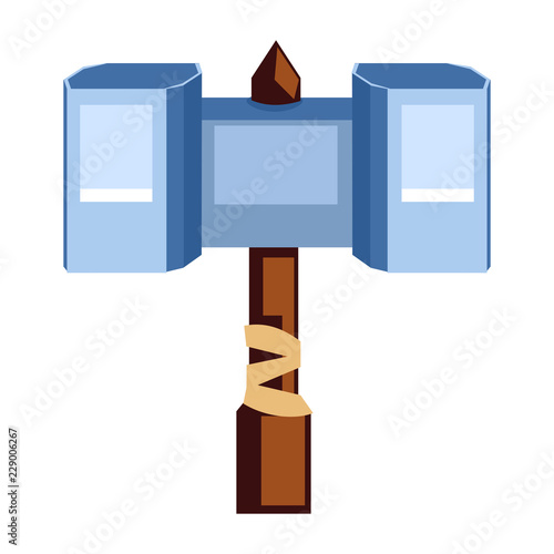 Cartoon vector hammer icon