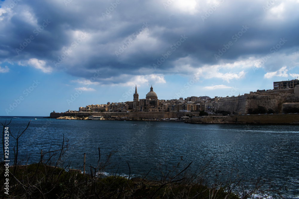 Landscape of Valletta from Manoel Island