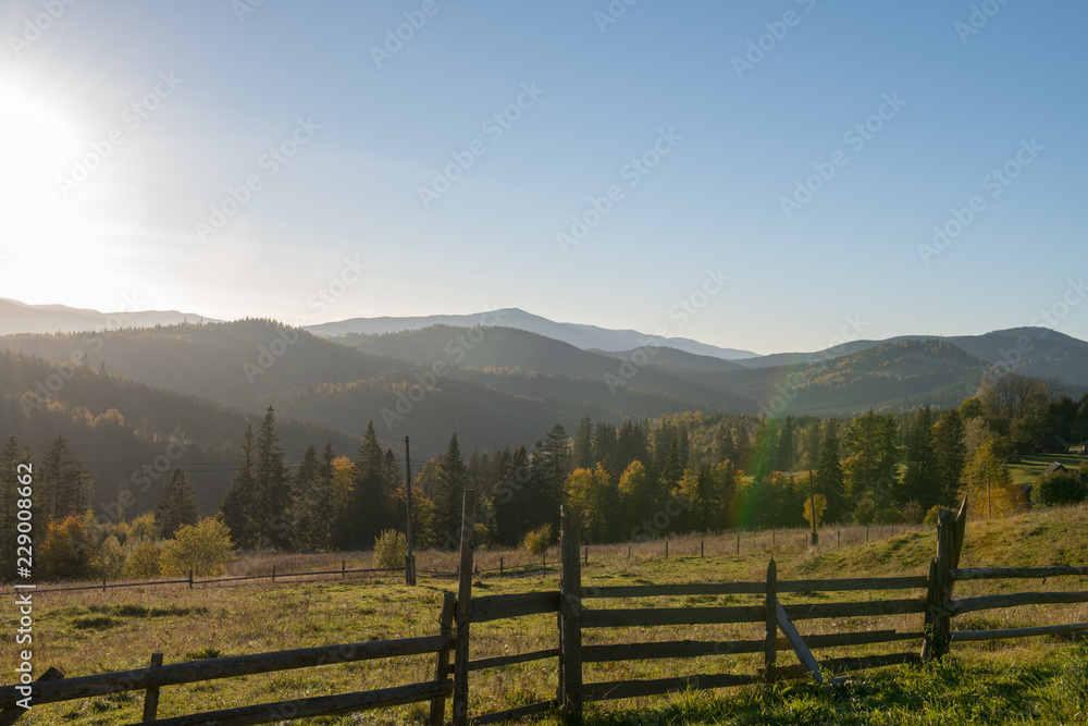 idyllic view of the Carpathian mountains