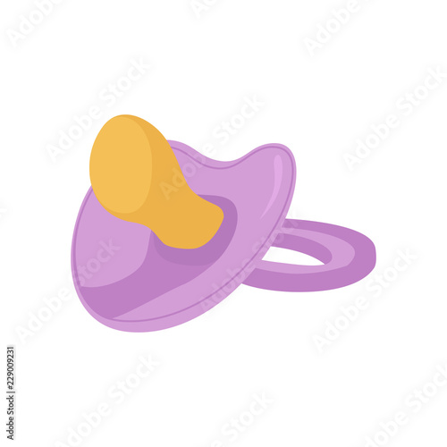 Baby pacifier pink. Vector illustration. EPS 10.