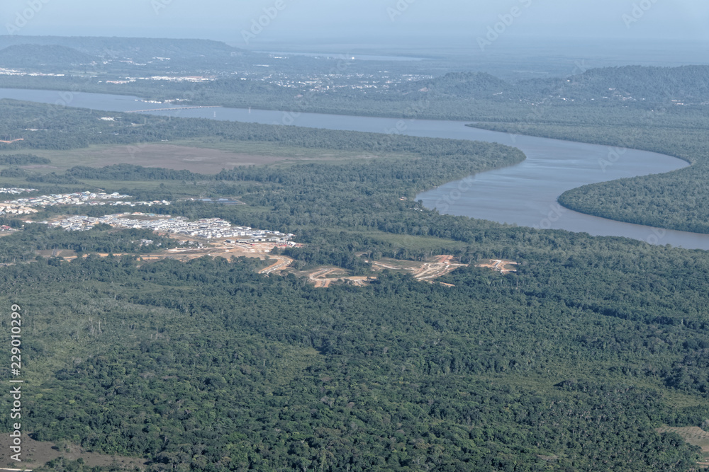 Domaine de Soula, Rivière Montsinéry affluent de la rivière Cayenne, Guyane française