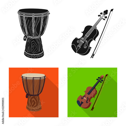Vector design of music and tune symbol. Collection of music and tool vector icon for stock.