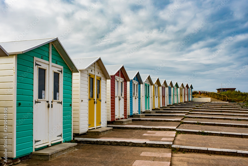 Line of beach huts Line of beach huts