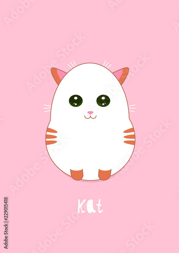Cute vector drawing for children cute cat