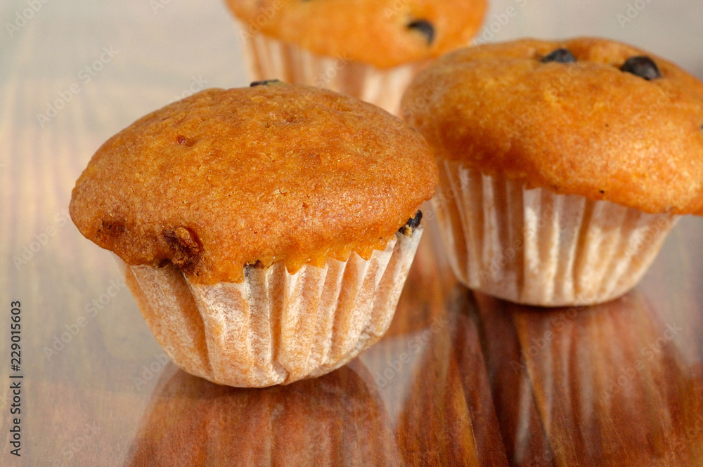 Muffins on the glass surface Shallow depth of field Muffins on the glass surface Shallow depth of field