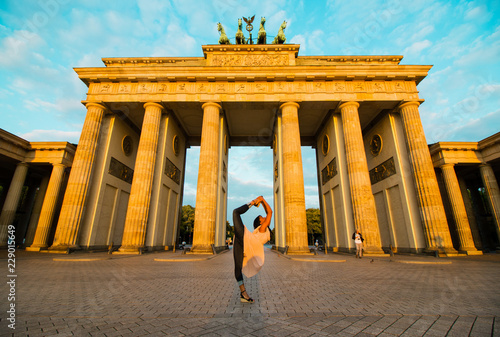 Berlin, Germany - 06.09.2018. Famous Brandenburger Gate