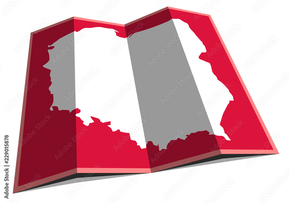 Polska - mapa - obrazy, fototapety, plakaty 