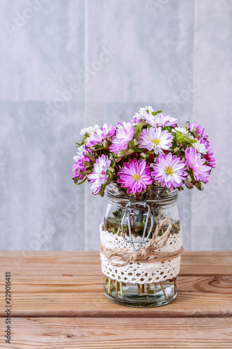 Wallpaper Mural Bouquet of purple and white chrysanthemum flowers Torontodigital.ca