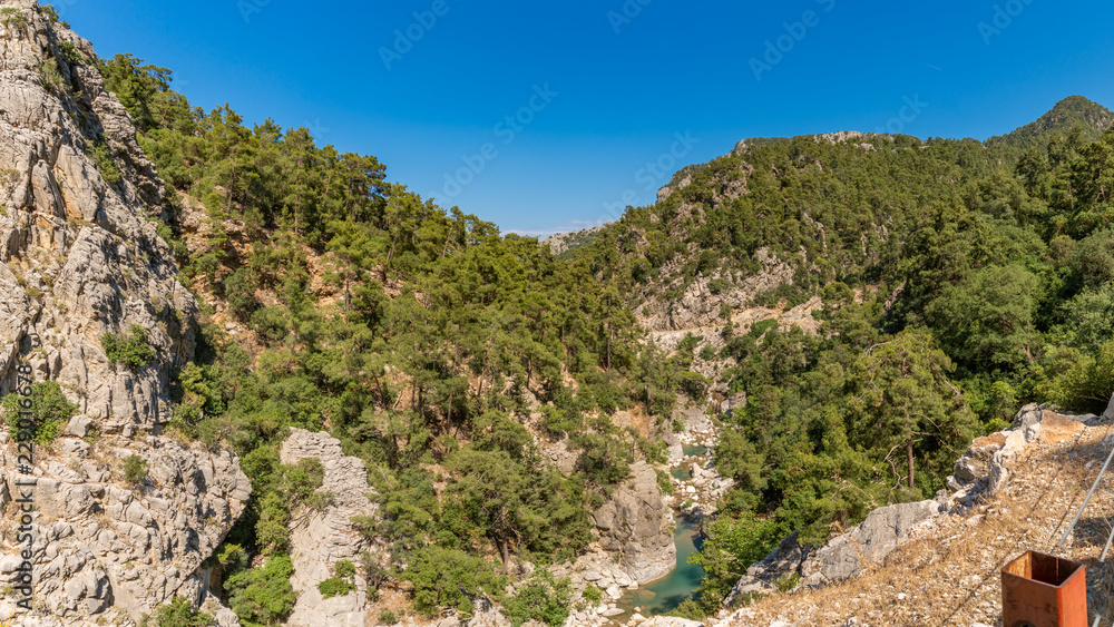Panorama view of the Canyon Goynuk Turkey